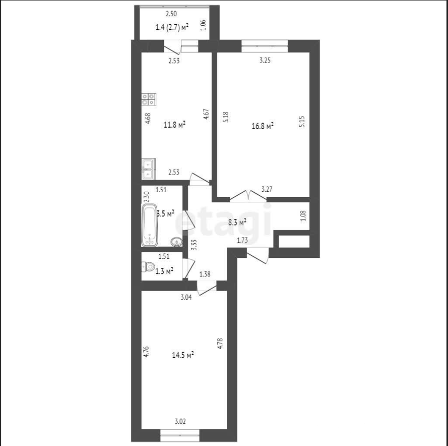 квартира, Ошмяны, ул. Анджея Снядецкого, д. 5, стоимость продажи 98 987 р.