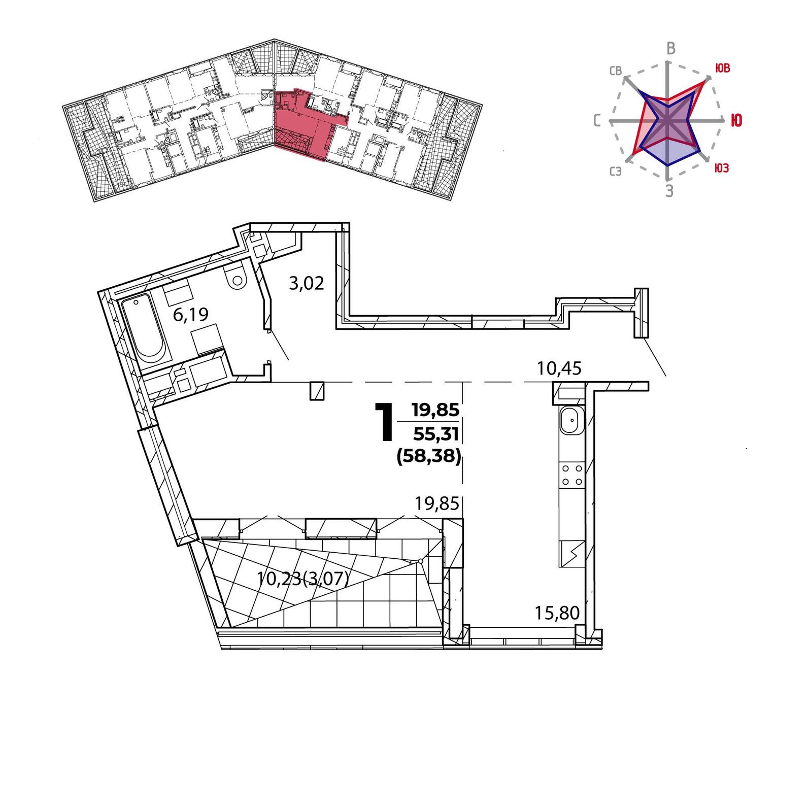 Продажа 1-комнатной квартиры в Минске, ул. Кропоткина, д. 63, 122598 USD, код: 1109402 - фото 6