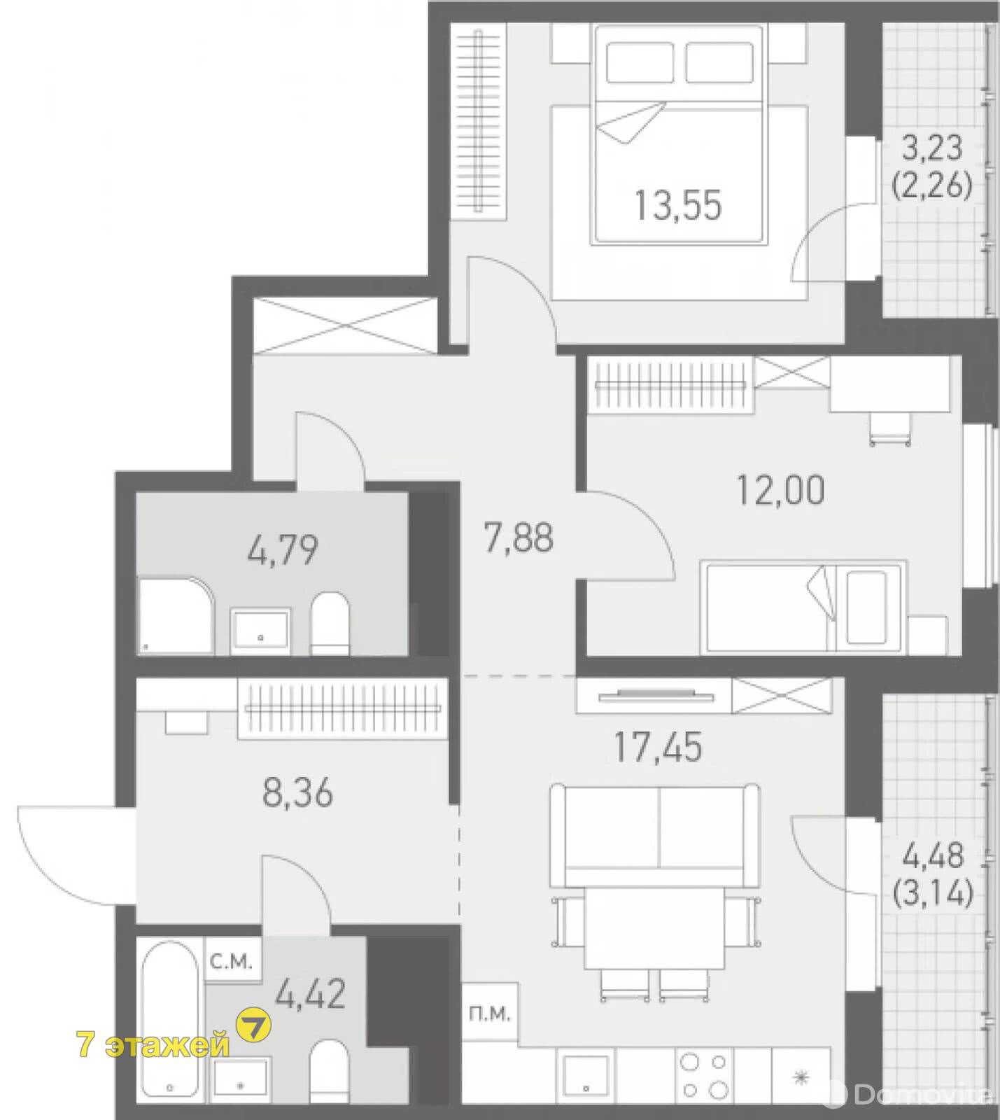 Продажа 3-комнатной квартиры в Копище, ул. Николая Камова, 107602 USD, код: 997328 - фото 4