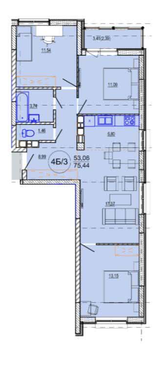 квартира, Минск, ул. Кузьмы Минина, д. 6, стоимость продажи 298 525 р.