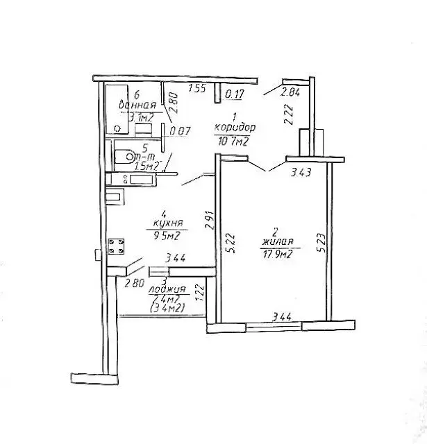 Купить 1-комнатную квартиру в Минске, ул. Кунцевщина, д. 35, 73000 USD, код: 1121257 - фото 2