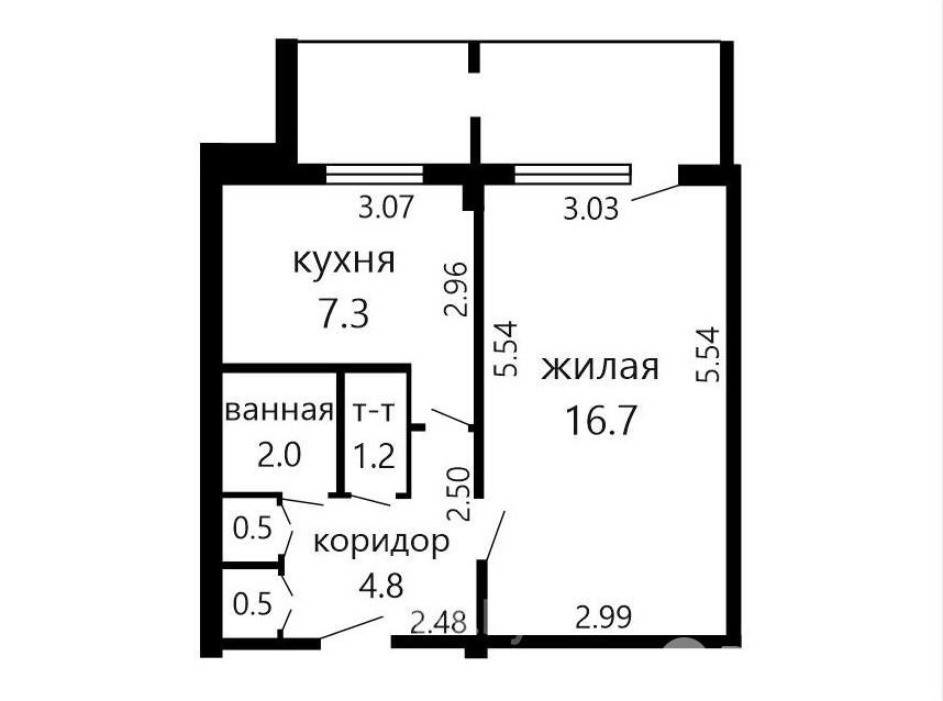 Продажа 1-комнатной квартиры в Минске, пр-т Пушкина, д. 38, 55500 USD, код: 1103257 - фото 2