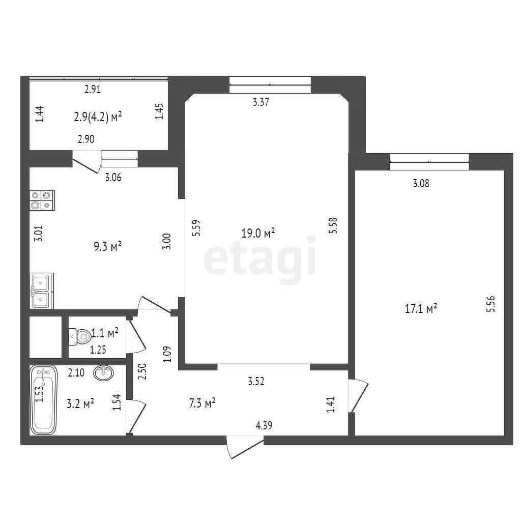 Продажа 2-комнатной квартиры в Боровлянах, ул. Васильковая, д. 1, 78000 USD, код: 1021600 - фото 2