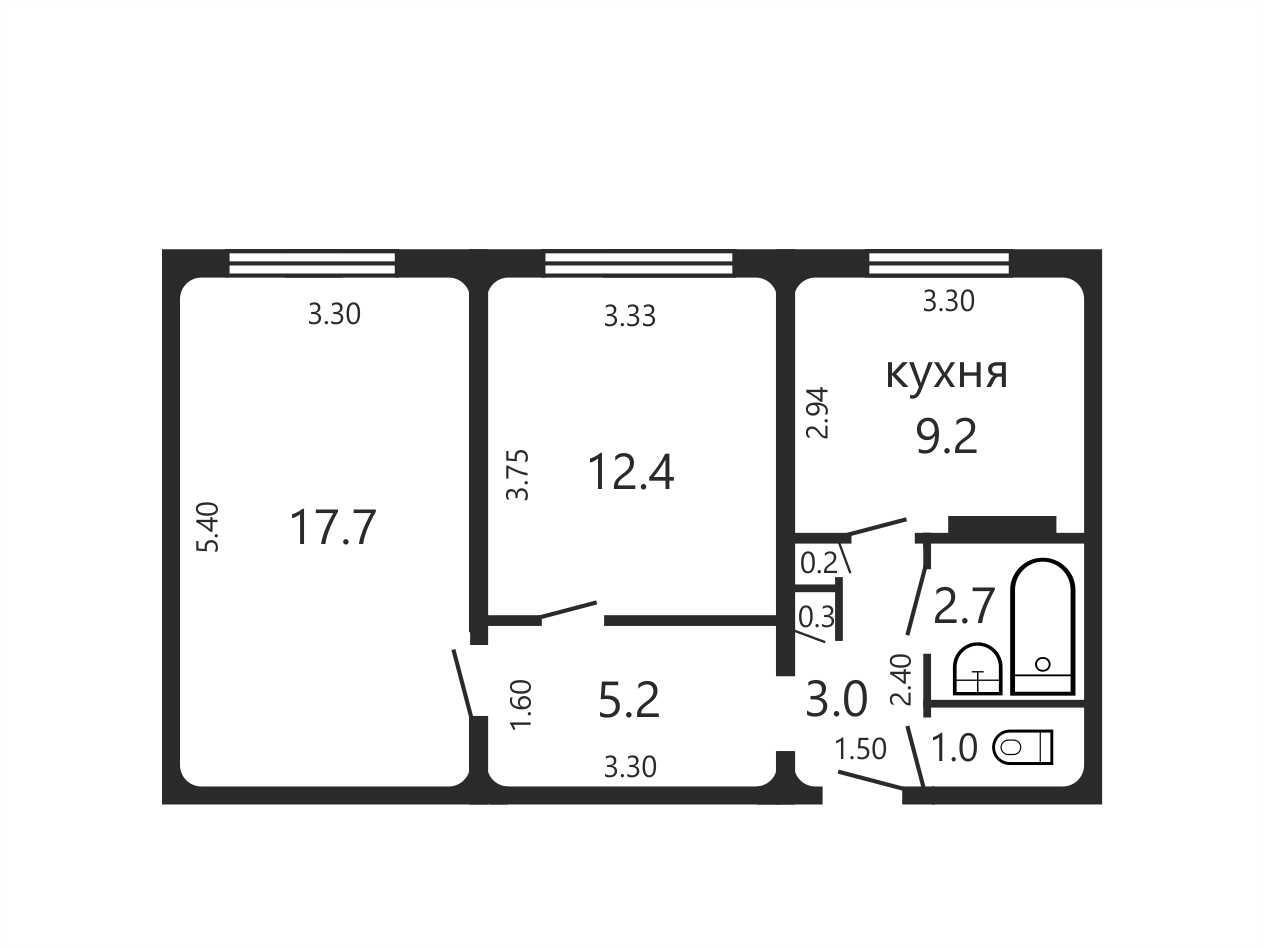 квартира, Гатово, ул. Металлургическая, д. 14, стоимость продажи 165 691 р.