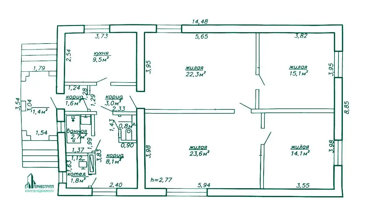 дом, Дубины, ул. Молодёжная, стоимость продажи 71 752 р.
