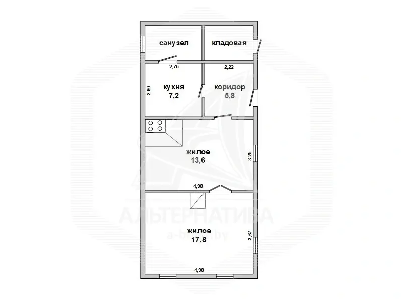 дом, Старое Село, , стоимость продажи 53 582 р.