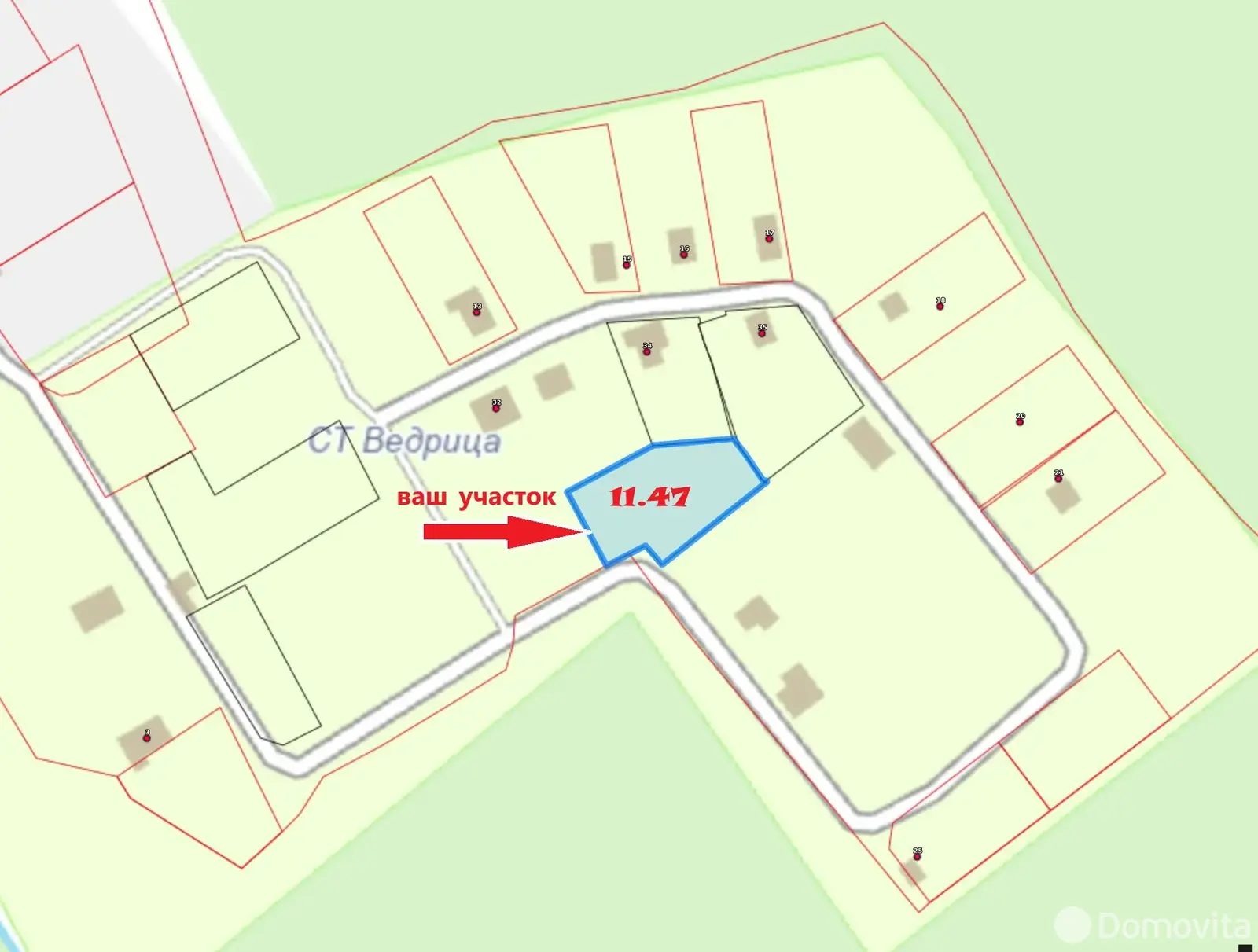 участок, Ведрица, , стоимость продажи 12 030 р.