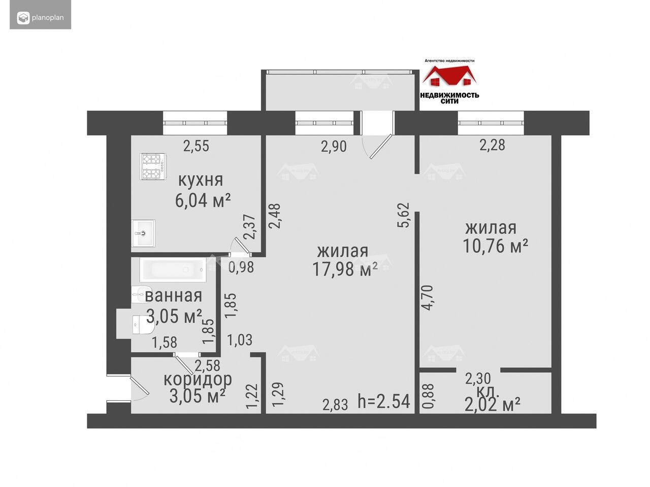 Купить 2-комнатную квартиру в Орше, ул. Александра Островского, д. 25, 27000 USD, код: 1006015 - фото 1