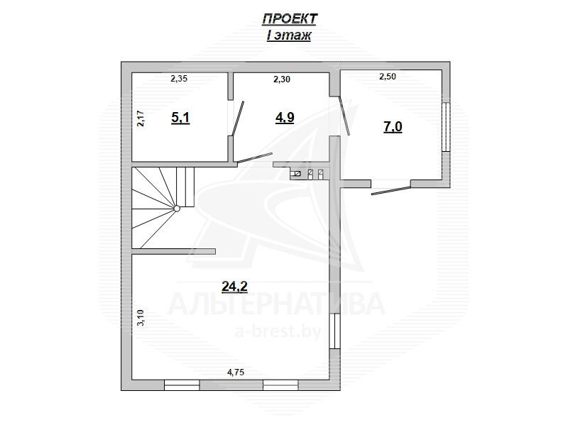 Продать 1-этажный коттедж в Больших Щитниках, Брестская область , 25500USD, код 620611 - фото 5