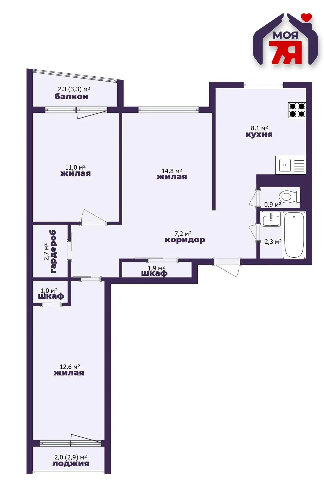 Продажа 3-комнатной квартиры в Солигорске, ул. Ленина, д. 10, 62700 USD, код: 1128959 - фото 2