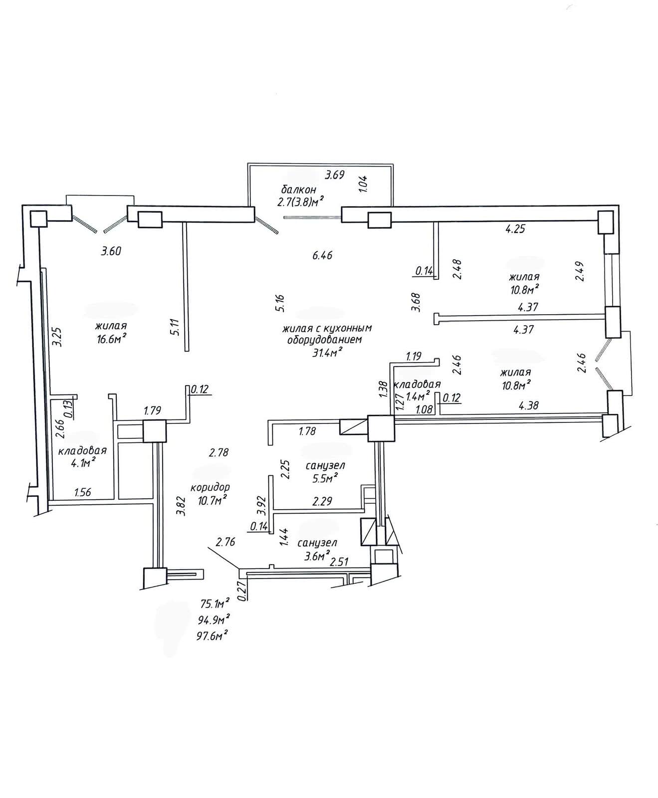 Продажа 4-комнатной квартиры в Минске, ул. Быховская, д. 10, 143900 USD, код: 1057661 - фото 2