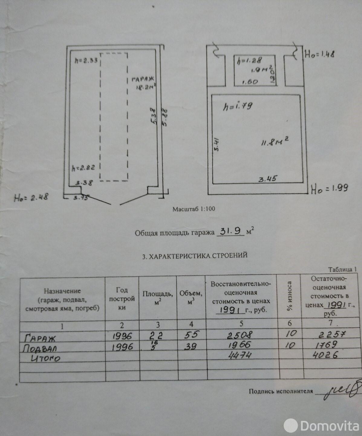 Цена продажи гаража, Молодечно, ул. Притыцкого, д. 25