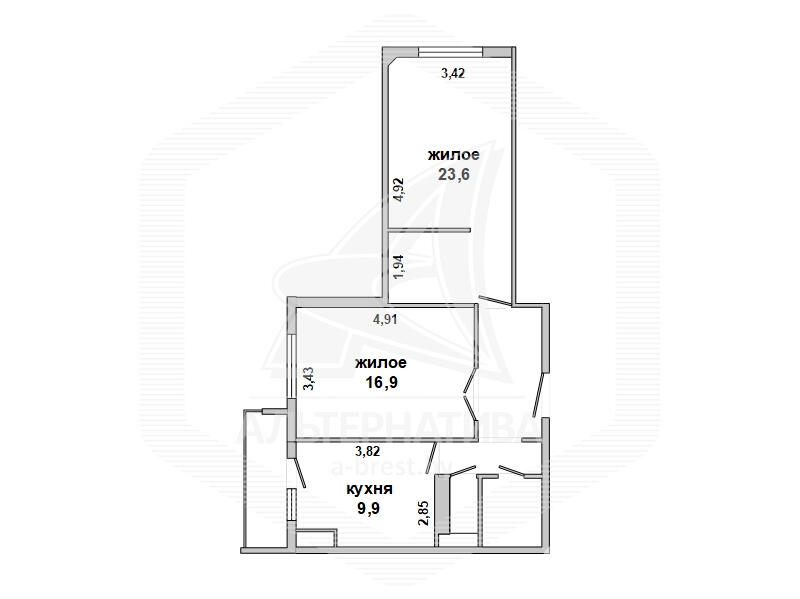 квартира, Брест, ул. Пионерская, стоимость продажи 258 211 р.