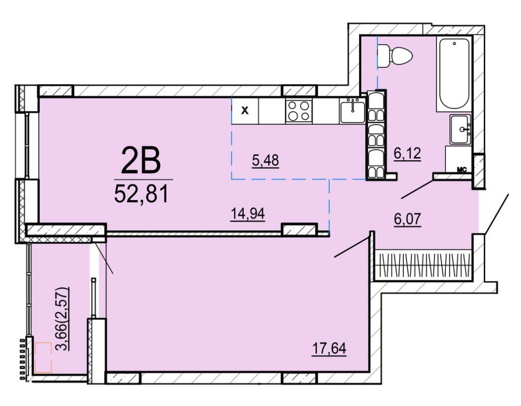 Купить 2-комнатную квартиру в Минске, ул. Нововиленская, д. 63, 91872 USD, код: 1081629 - фото 4