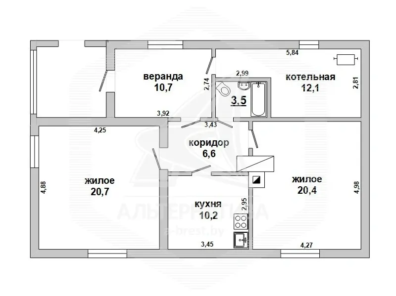 Цена продажи коттеджа, Томашовка,