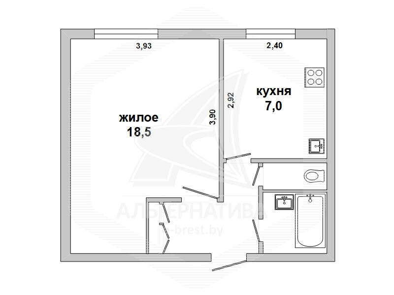 Купить 1-комнатную квартиру в Высоком, , 14500 USD, код: 877184 - фото 5