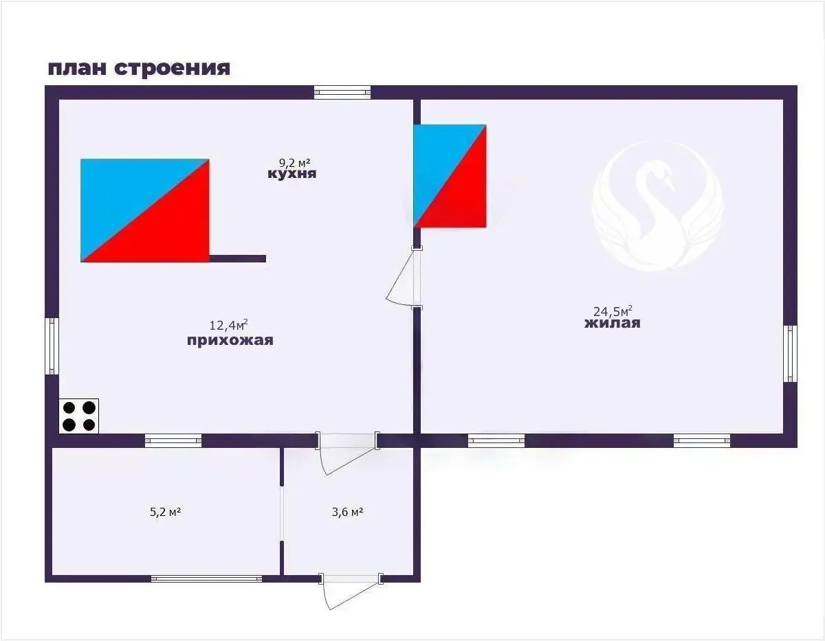 коттедж, Слободка, ул. Центральная, д. 63 