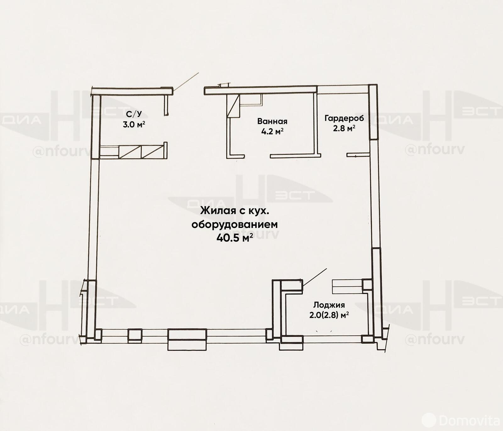 Купить 2-комнатную квартиру в Минске, ул. Цвирко, д. 80, 97900 USD, код: 1063312 - фото 2