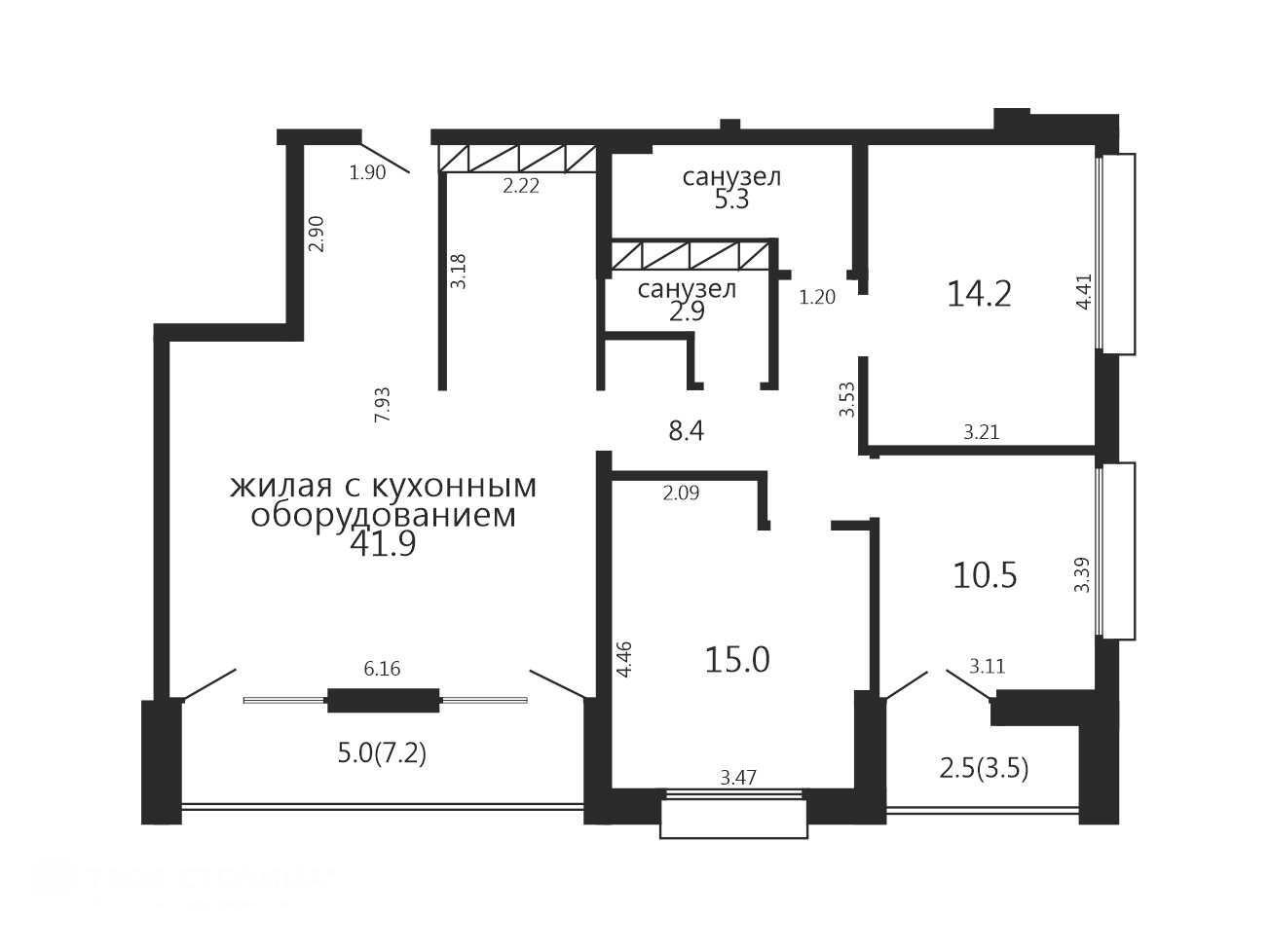 квартира, Минск, ул. Макаенка, д. 12/К, стоимость продажи 1 298 545 р.