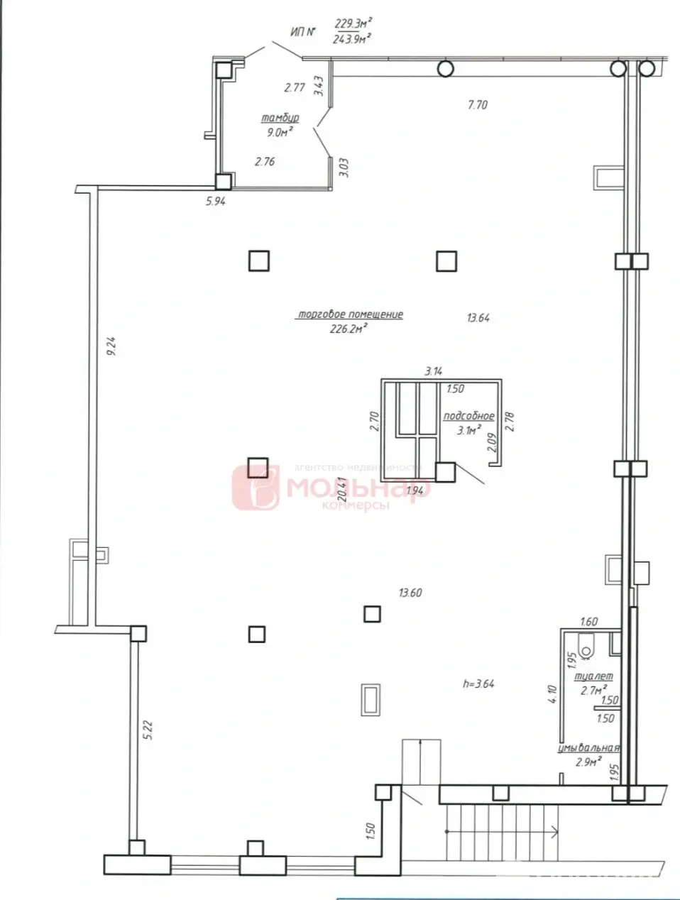 Снять торговое помещение на пр-т Победителей, д. 129 в Минске, 11502BYN, код 967909 - фото 30