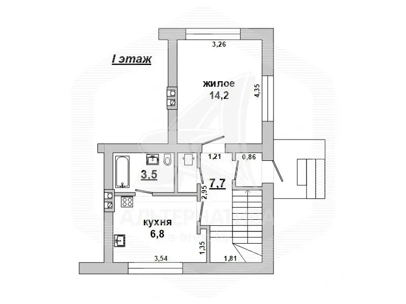 коттедж, Лунинец, , стоимость продажи 87 777 р.