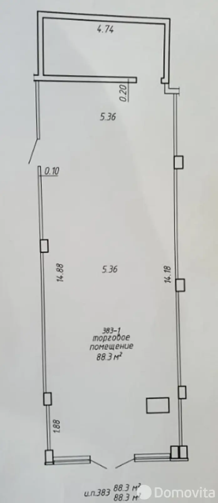 торговый объект, Минск, ул. Петра Мстиславца, д. 18, стоимость аренды 5 383 р./мес.