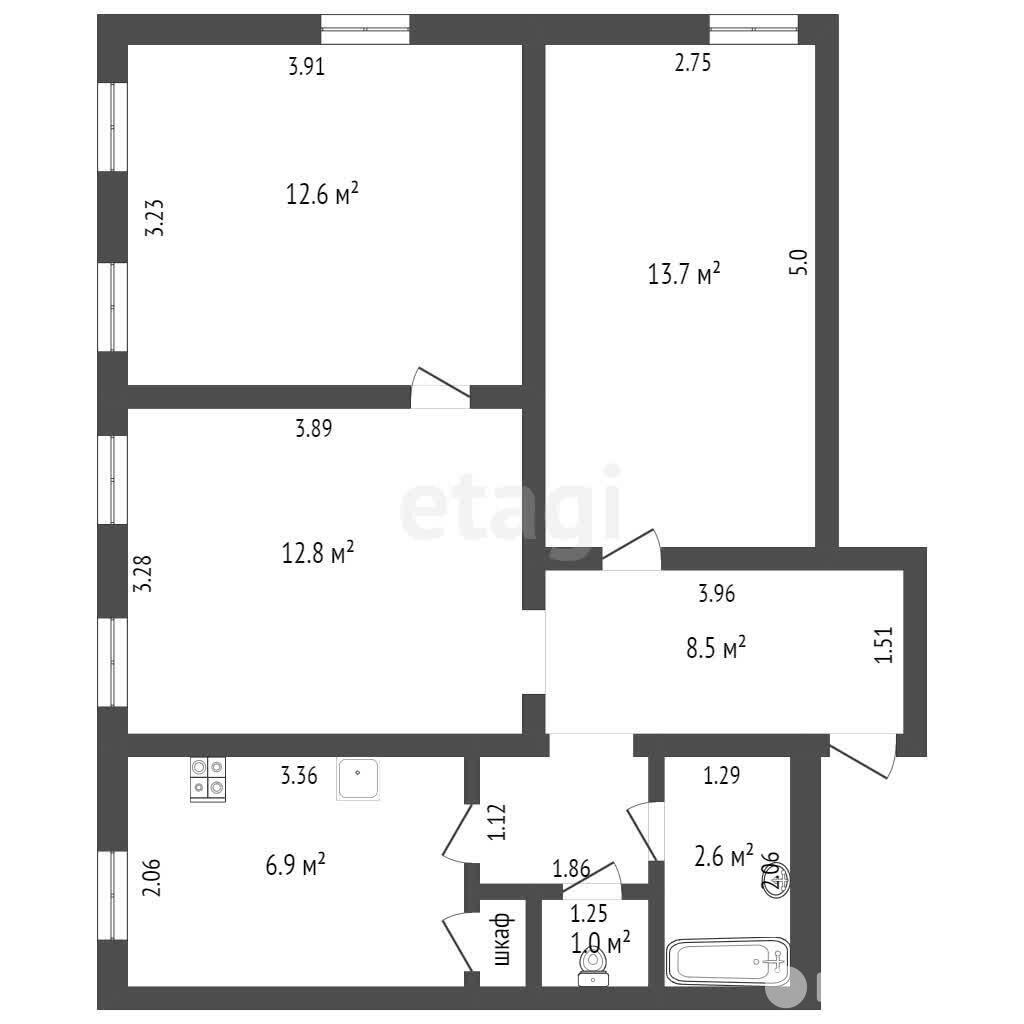 Продажа 3-комнатной квартиры в Барановичах, ул. Красноармейская, д. 20, 30000 USD, код: 958021 - фото 3