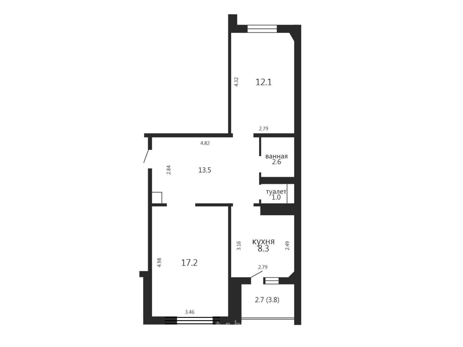 Продажа 2-комнатной квартиры в Слободе, д. 4, 62000 USD, код: 995512 - фото 2
