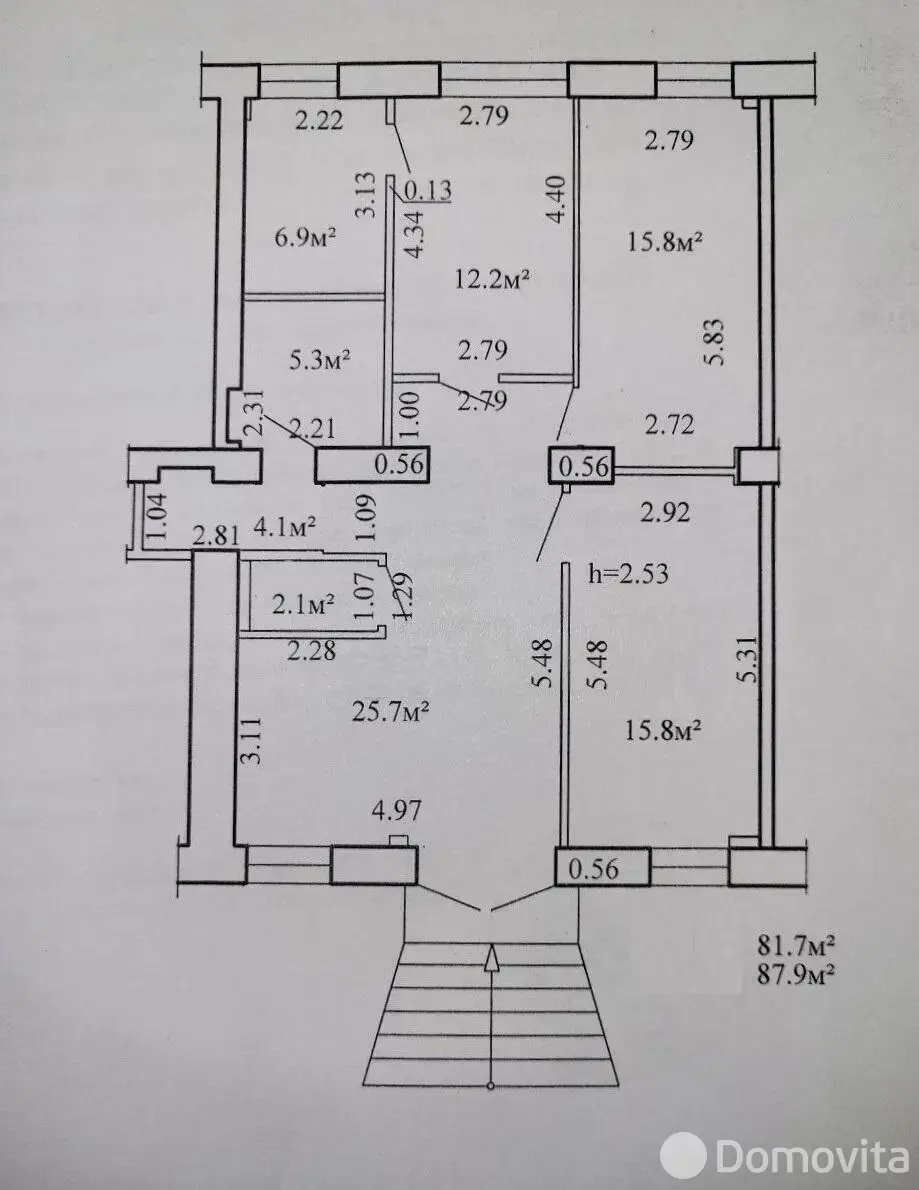 Стоимость продажи офиса, Витебск, пр-т Фрунзе, д. 45