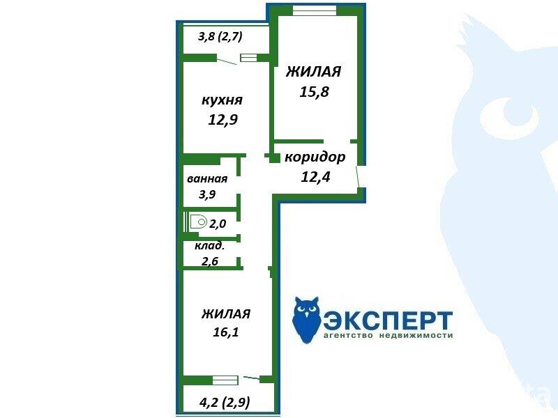 Купить 2-комнатную квартиру в Минске, ул. Матусевича, д. 72, 95000 USD, код: 887203 - фото 2