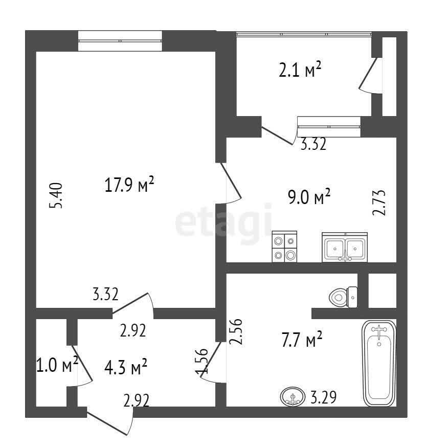 Купить 1-комнатную квартиру в Минске, ул. Матусевича, д. 88, 64000 USD, код: 1004797 - фото 3