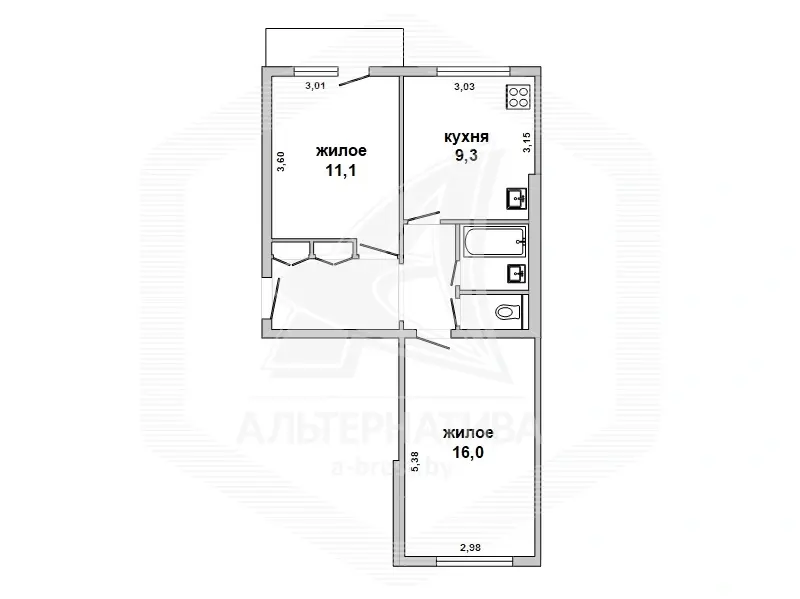 Продажа комнаты в Бресте, ул. Дубровская, цена 80100 BYN, код 7753 - фото 2