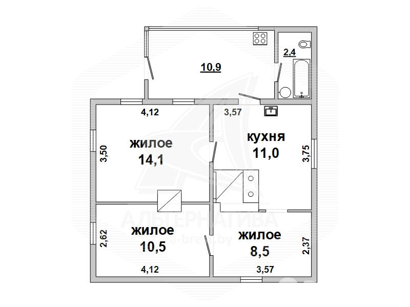 Продать 1-этажный коттедж в Березе, Брестская область , 35000USD, код 586657 - фото 4