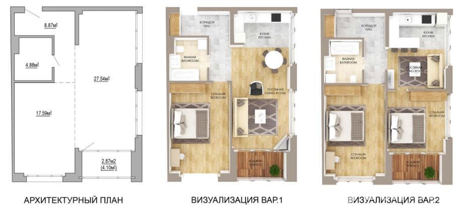 Купить 3-комнатную квартиру в Минске, ул. Макаенка, д. 12/Е, 91600 EUR, код: 1004037 - фото 3