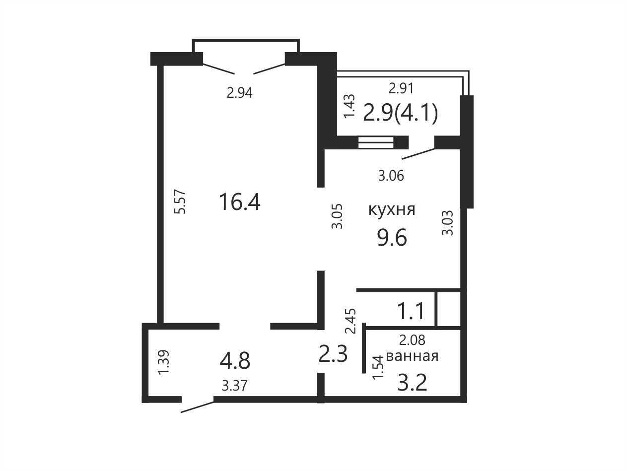 Купить 1-комнатную квартиру в Копище, ул. Авиационная, д. 1, 75000 USD, код: 1014511 - фото 2