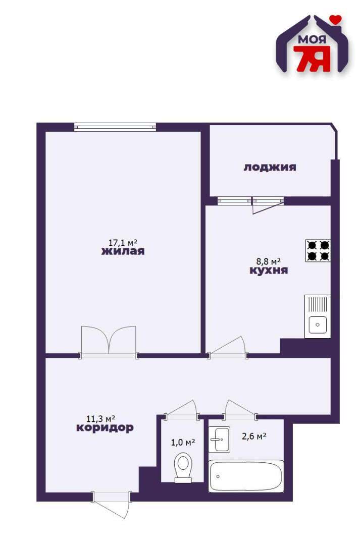Купить 1-комнатную квартиру в Жодино, пр-т Ленина, д. 17, 31900 USD, код: 1020253 - фото 1