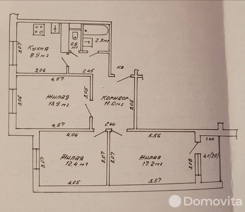 Продажа 3-комнатной квартиры в Минске, ул. Янки Лучины, д. 36, 99900 USD, код: 1048078 - фото 2