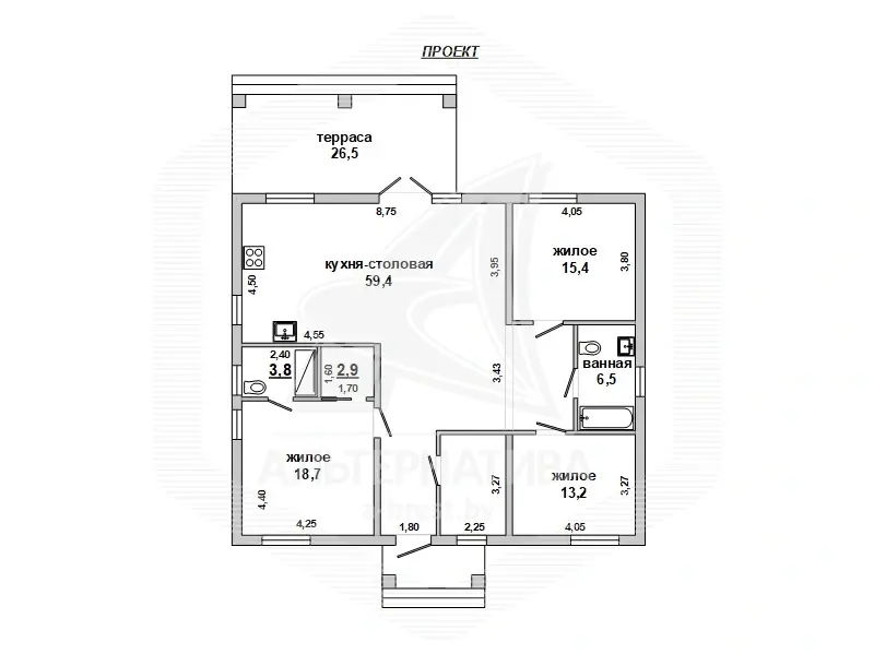 Цена продажи дома, Борисово,