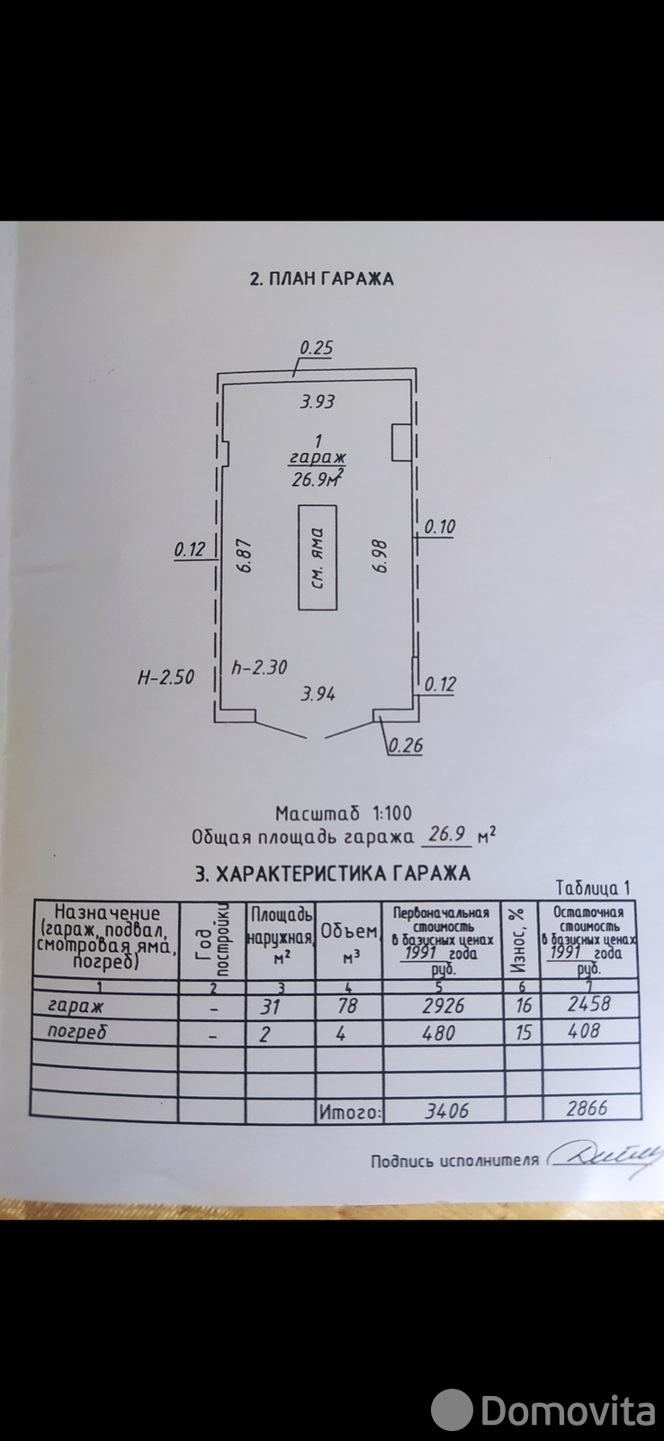 Стоимость продажи гаража, Новополоцк, пер. Рижский, д. 10Д