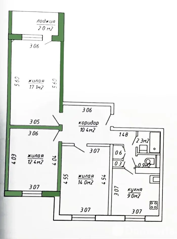Продажа комнаты в Минске, ул. Якубовского, д. 26/4, цена 70000 USD, код 7800 - фото 24