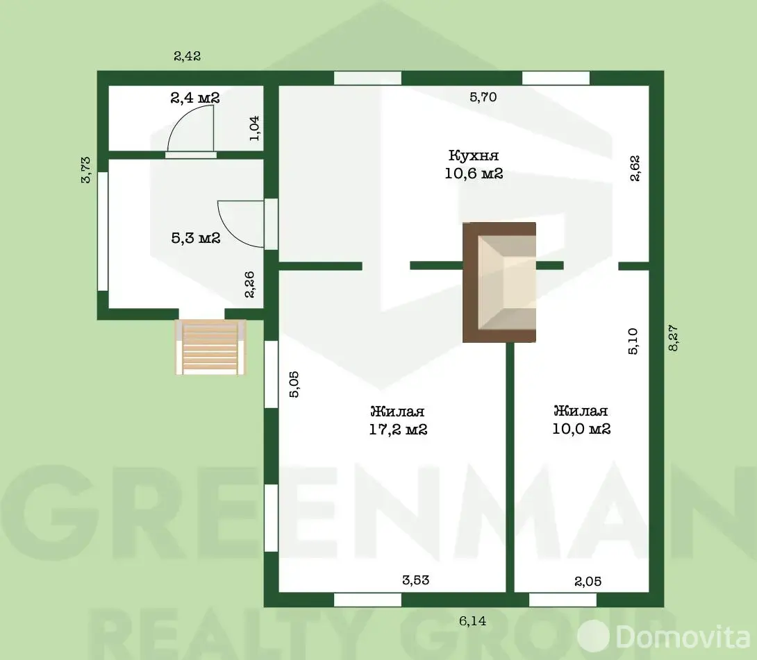 Стоимость продажи дома, Каменка, ул. Центральная, д. 34