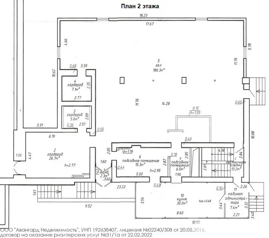 объект сферы услуг, Минск, пр-т Независимости, д. 58/1, стоимость аренды 23 262 р./мес.