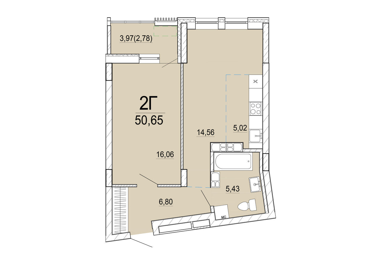 Продажа 2-комнатной квартиры в Минске, ул. Нововиленская, д. 51, 84974 USD, код: 989351 - фото 1