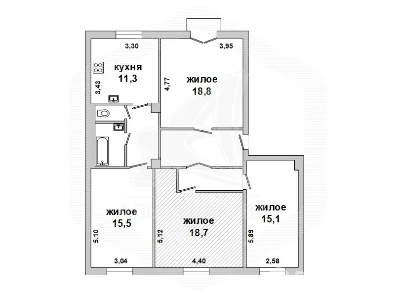 Цена продажи комнаты, Брест, ул. Рокоссовского