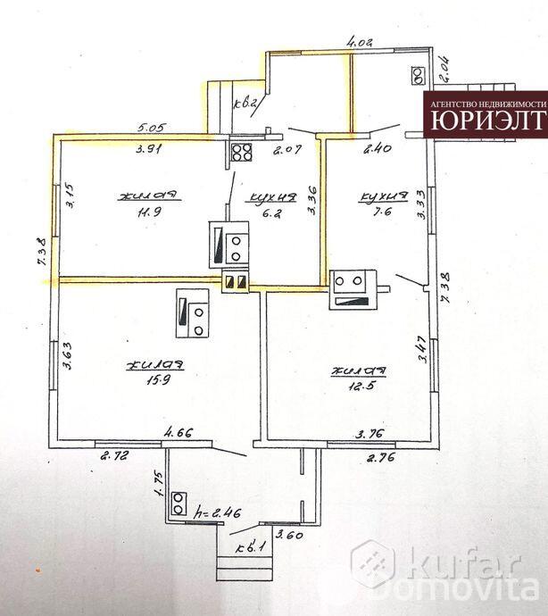 дом, Лида, ул. Карла Маркса, стоимость продажи 17 234 р.