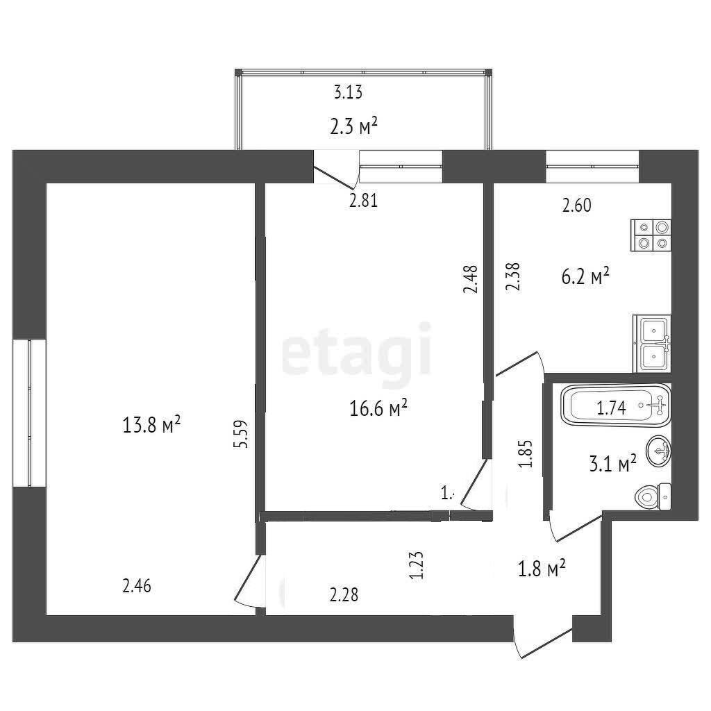 Продажа 2-комнатной квартиры в Минске, ул. Волоха, д. 6, 55000 USD, код: 1016110 - фото 5