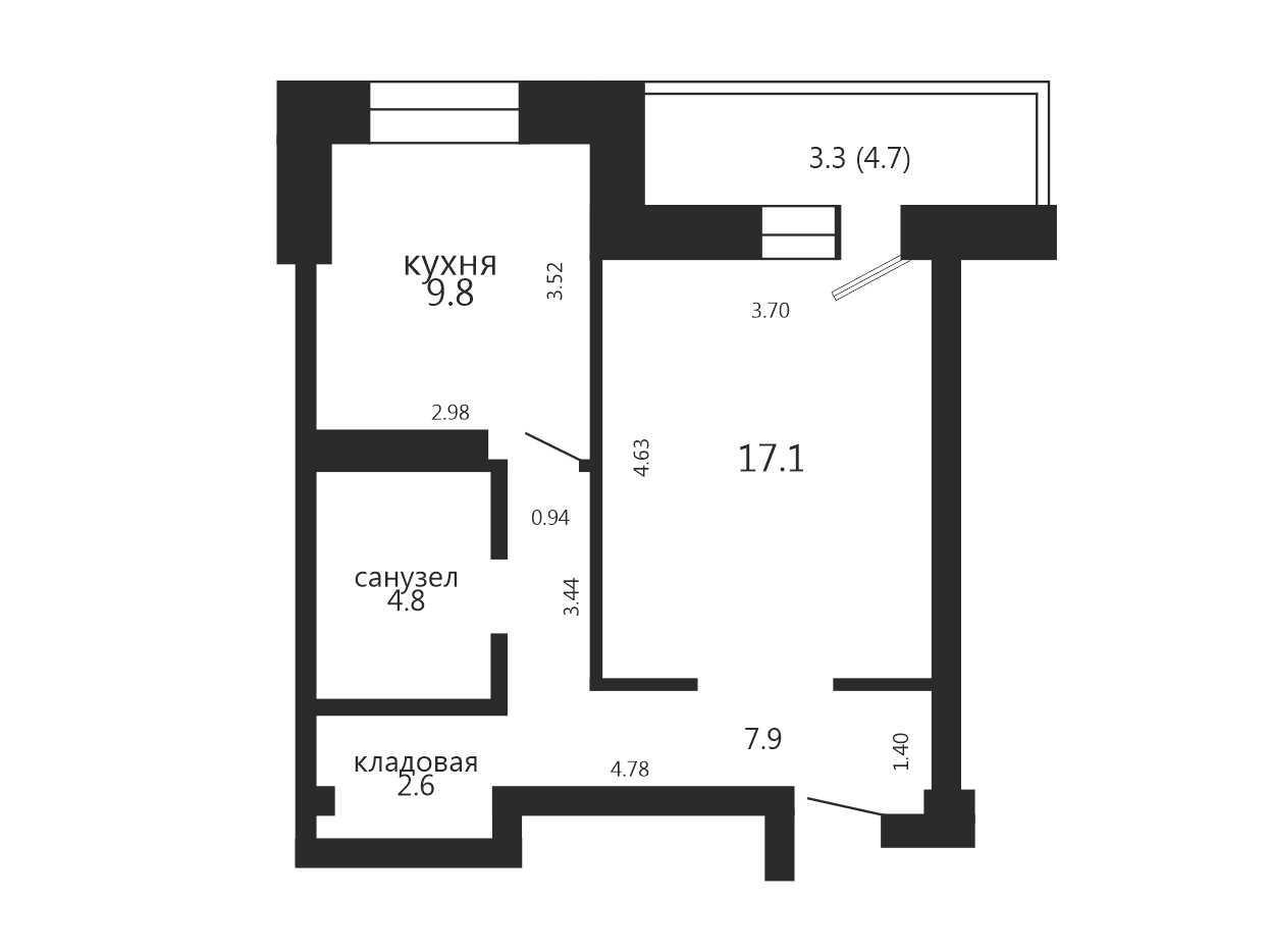 Купить 1-комнатную квартиру в Минске, Игуменский тр-т, д. 14, 85000 USD, код: 1035148 - фото 2