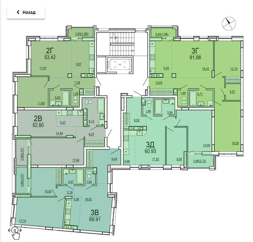 Купить 2-комнатную квартиру в Минске, ул. Нововиленская, д. 63, 91872 USD, код: 1081629 - фото 3