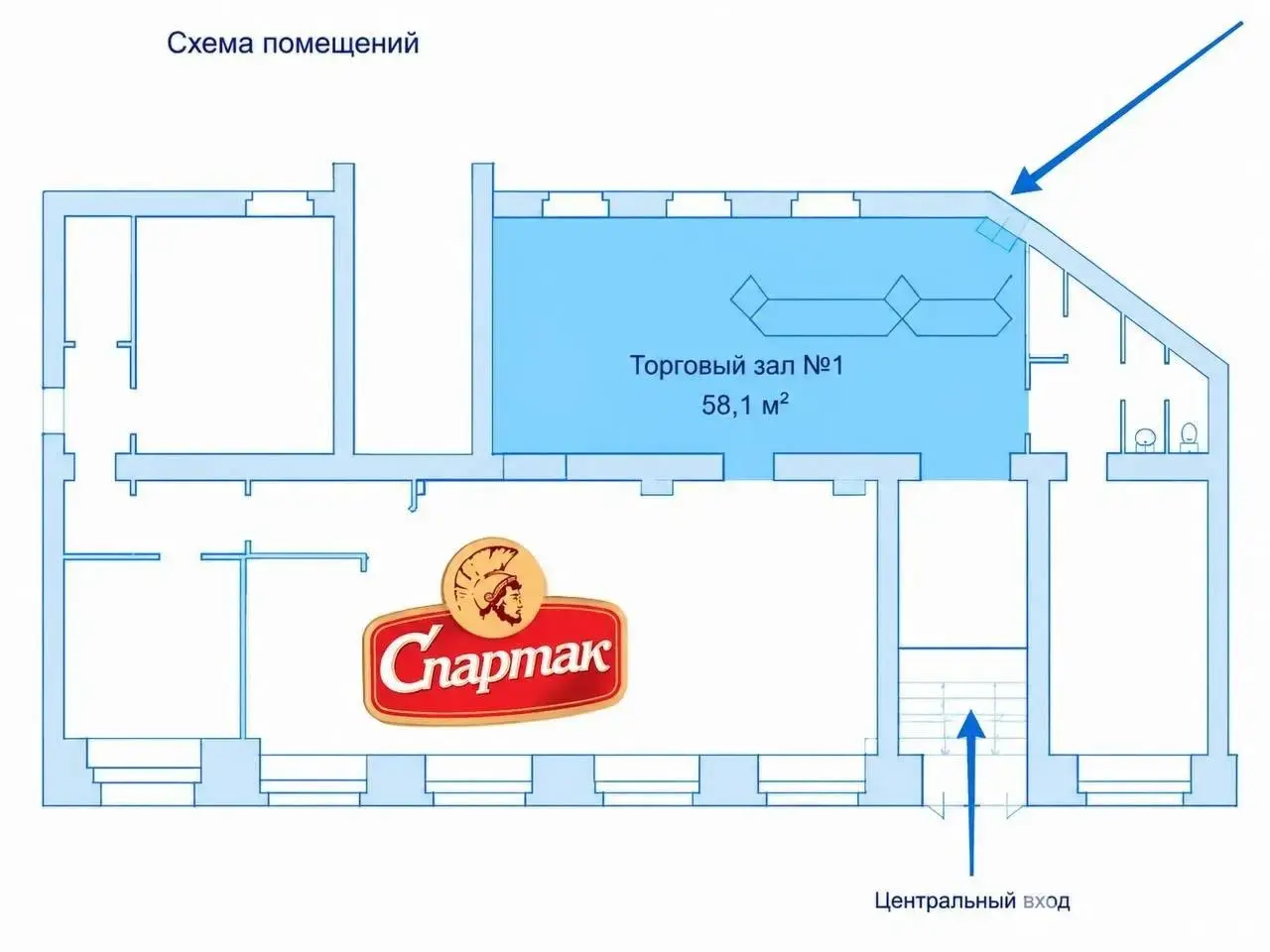 Снять торговое помещение на ул. Социалистическая, д. 14 в Гродно, 2498BYN, код 968614 - фото 2