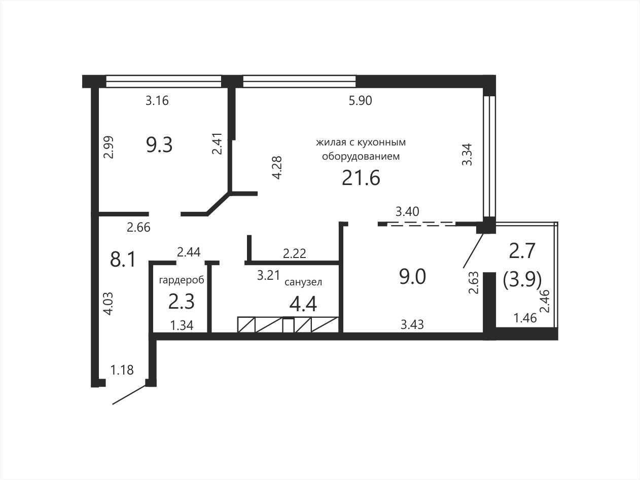 Продажа 3-комнатной квартиры в Минске, ул. Леонида Левина, д. 9, 92000 USD, код: 1047408 - фото 2